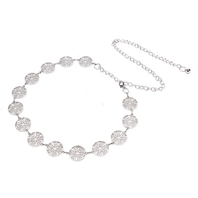 Divat fém deréklánc öv arany ezüst csatos test lánc ruha övek Új