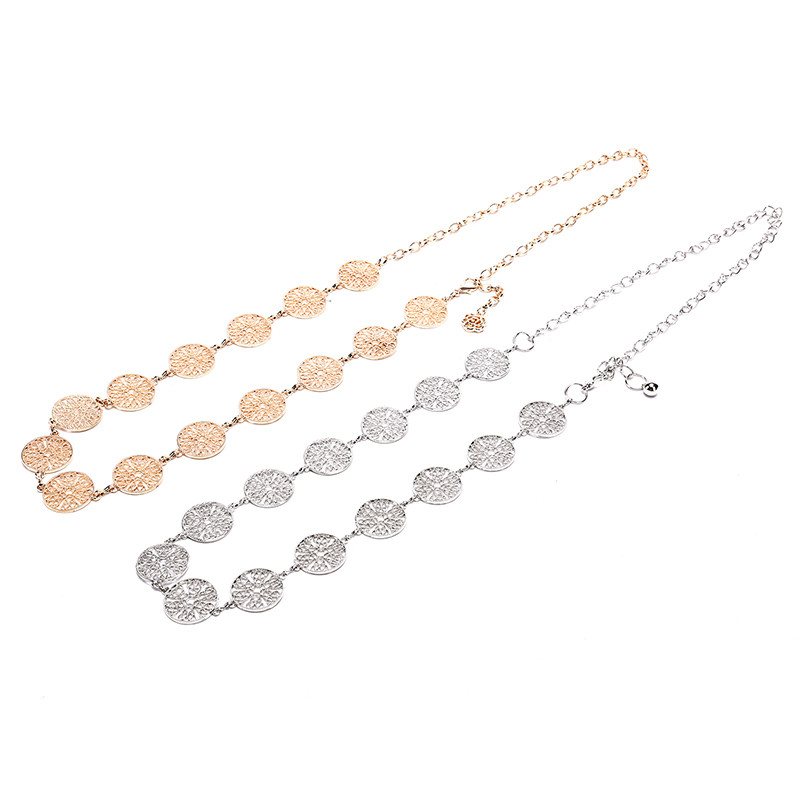 Divat fém deréklánc öv arany ezüst csatos test lánc ruha övek Új