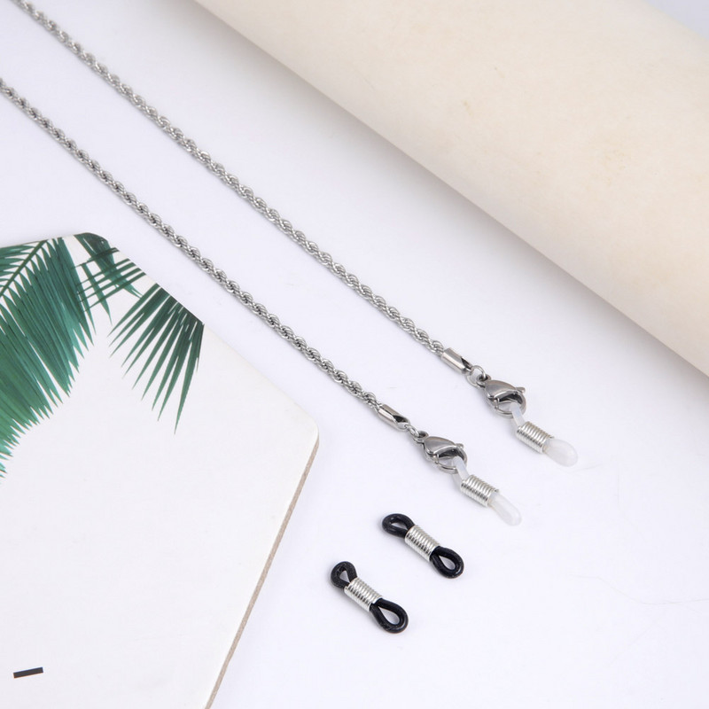 Lanț răsucit din oțel inoxidabil Skyrim pentru ochelari de soare Femei Bărbați Suport ochelari Lanțuri Snur Ochelari Snur Cureaua pentru gât Coarda pentru mască