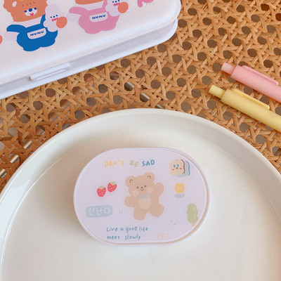 2021 kontaktlencse tok doboz tükörrel Aranyos Medve Női Lány Mini Lovely Eyes Kontaktlencse tartó doboz Táska Utazókészlet