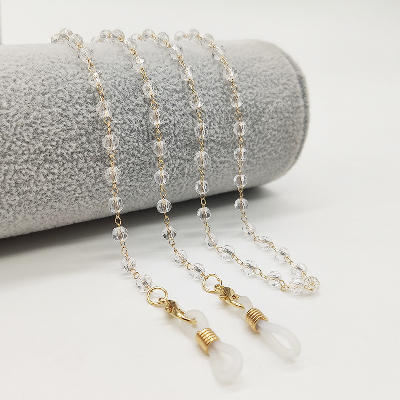 2022 șic mască lanț ochelari lanț cristal perla mască simplă anti-alunecare șnur din metal ochelari accesorii bijuterii