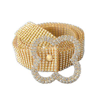 Modni ženski pojas oko struka od 115 cm, 9 redaka, kristalni remen s punim dijamantskim kamenčićima, luksuzni veliki remen oko struka za zabave