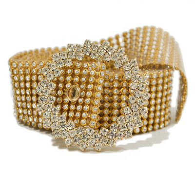 Modni ženski pojas oko struka od 115 cm, 9 redaka, kristalni remen s punim dijamantskim kamenčićima, luksuzni veliki remen oko struka za zabave