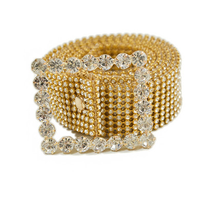 Modni ženski pojas oko struka od 115 cm, 9 redaka, kristalni remen s punim dijamantskim kamenčićima, luksuzni veliki remen oko struka za zabave