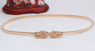 Új dekoratív női fém rugós deréklánc divat levelek csat rugalmas lánc deréköv arany Kiváló minőségű tervezői öv