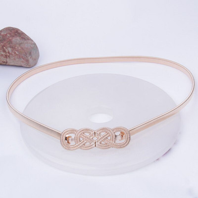 Új dekoratív női fém rugós deréklánc divat levelek csat rugalmas lánc deréköv arany Kiváló minőségű tervezői öv