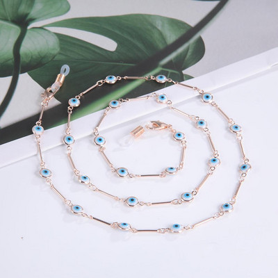 Skyrim Blue Evil Eye Napszemüvegek Láncok Nyaklánc Női Nyakláncok Szemüvegek Zsinórok Szemüvegek Kötélmaszk Zsinórtartozékok nagykereskedelme