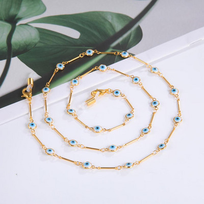 Skyrim Blue Evil Eye Napszemüvegek Láncok Nyaklánc Női Nyakláncok Szemüvegek Zsinórok Szemüvegek Kötélmaszk Zsinórtartozékok nagykereskedelme