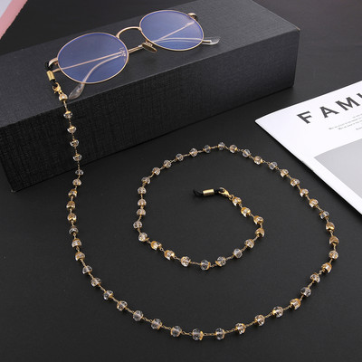 Skyrim Ženski lanac za naočale s kristalnim perlama Metalne naočale u zlatnoj boji Traka za naočale Remen Uže Naočale Lanci za sunčane naočale