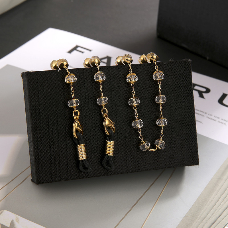 Skyrim Ženski lanac za naočale s kristalnim perlama Metalne naočale u zlatnoj boji Traka za naočale Remen Uže Naočale Lanci za sunčane naočale