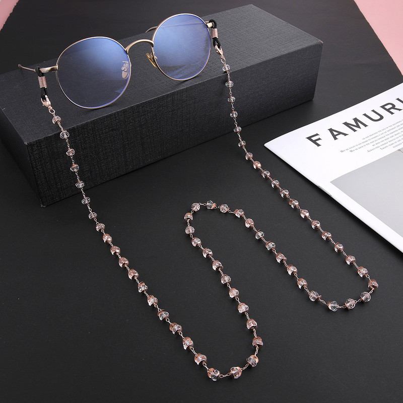 Skyrim Ženski lanac za naočale s kristalnim perlama Metalne naočale u zlatnoj boji Traka za naočale Remen Uže Naočale Lanci za sunčane naočale