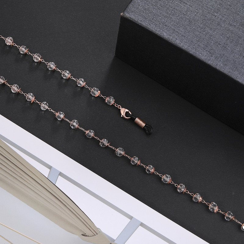 Skyrim Ženski lanac za naočale s kristalnim perlama Metalne naočale u zlatnoj boji Traka za naočale Remen Uže Naočale Lanci za sunčane naočale