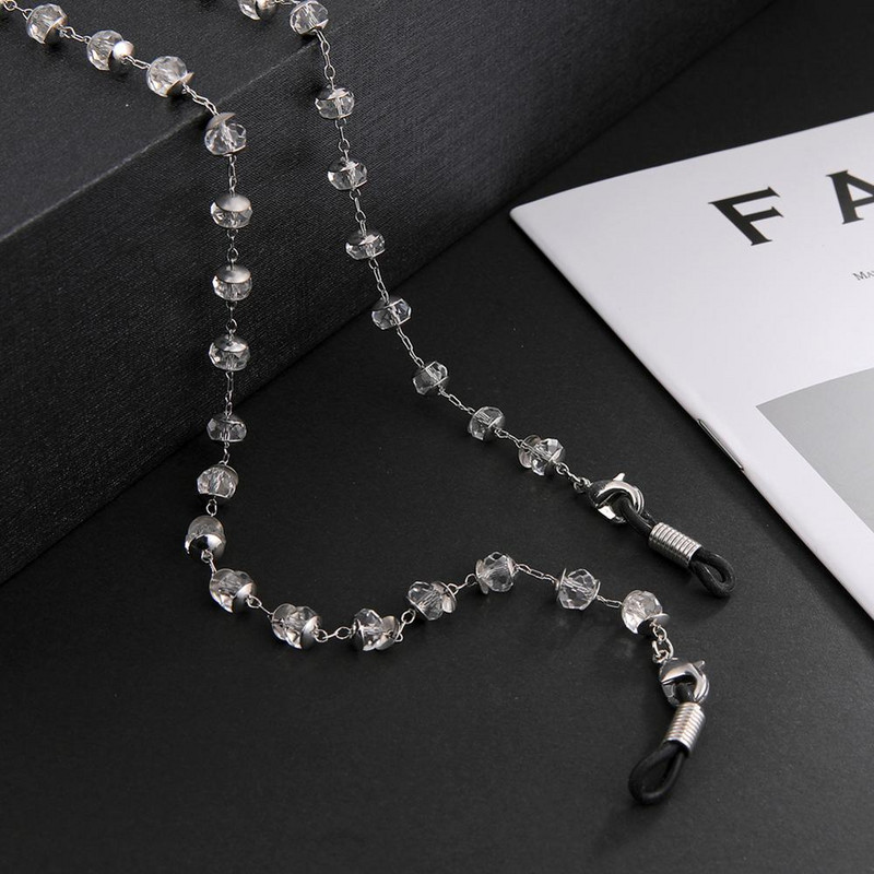 Skyrim Ženski lanac za naočale s kristalnim perlama Metalne naočale u zlatnoj boji Traka za naočale Remen Uže Naočale Lanci za sunčane naočale