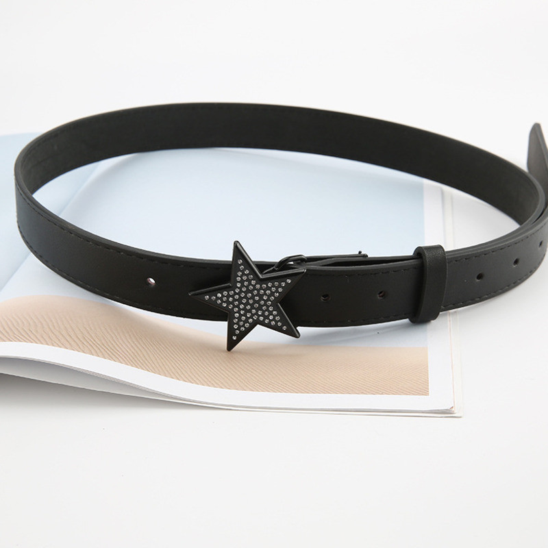 2022. Nova osobnost Ženski široki remen Kreativna petokraka zvijezda kopča Modni remen Duga haljina košulja Ukrasni remen