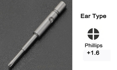 1db csavarhúzó pengefejű kéziszerszám tartozék fül vagy vágó hatszögletű hatszögletű rés, egyenes típus