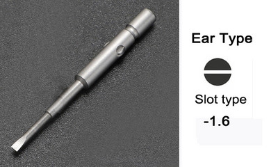 1db csavarhúzó pengefejű kéziszerszám tartozék fül vagy vágó hatszögletű hatszögletű rés, egyenes típus