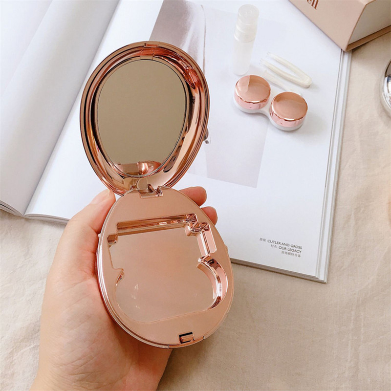 2023 Ultra-vékony kontaktlencse tok nőknek Férfi kontaktlencse Utazási kontaktlencse tároló szemkörnyékápoló tartály tükörlencsés dobozzal