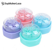 1 db hordozható kontaktlencse tisztító tok doboz, kézi forgó mosógép tisztítás utazási tartozékokhoz