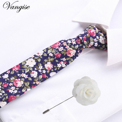 Vangise 6,5 cm-es pamut férfi kockás nyakkendő Piros Paisley nyakkendő és bross szett Klasszikus barna/fekete/kék nyakkendő esküvőre