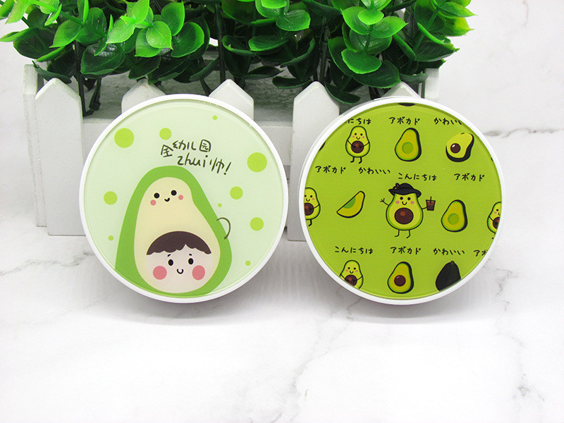 Aranyos hordozható mini kontaktlencse tok utazó hölgy tartó tároló szemkörnyékápoló tartályhoz tükörlencsékkel, avokádó dobozzal