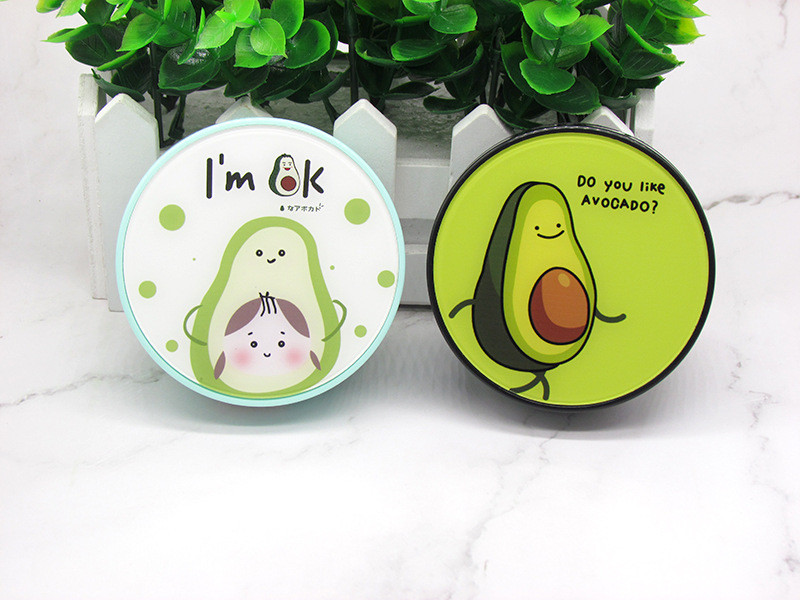 Aranyos hordozható mini kontaktlencse tok utazó hölgy tartó tároló szemkörnyékápoló tartályhoz tükörlencsékkel, avokádó dobozzal