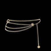 Punk hip-hop stil Sveobuhvatni lanac oko struka Suncokret Vintage metalni/pleteni ženski remen za haljinu Vintage remen visokog struka za žene