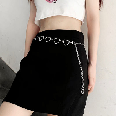 Punk hip-hop stil Sveobuhvatni lanac oko struka Suncokret Vintage metalni/pleteni ženski remen za haljinu Vintage remen visokog struka za žene