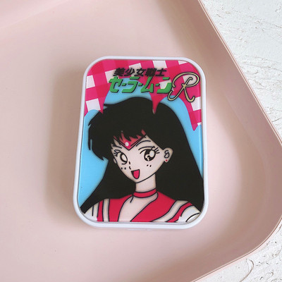 Kutija za kontaktne leće japanske ružičaste serije s zrcalom Spremnik za leće u boji s crtanim filmovima Prijenosni set za putovanja Poklon za pohranu leća