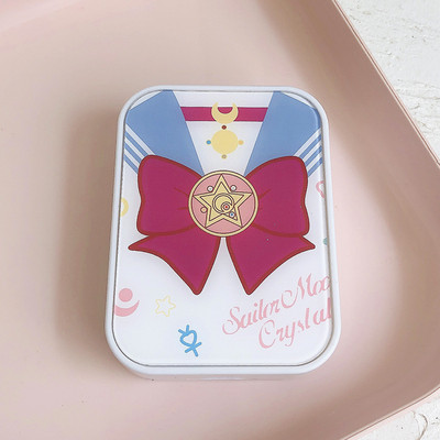 Kutija za kontaktne leće japanske ružičaste serije s zrcalom Spremnik za leće u boji s crtanim filmovima Prijenosni set za putovanja Poklon za pohranu leća