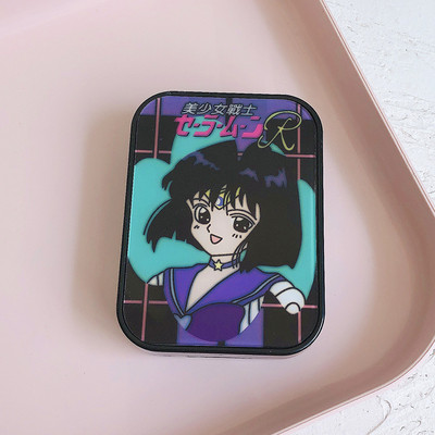 Kutija za kontaktne leće japanske ružičaste serije s zrcalom Spremnik za leće u boji s crtanim filmovima Prijenosni set za putovanja Poklon za pohranu leća