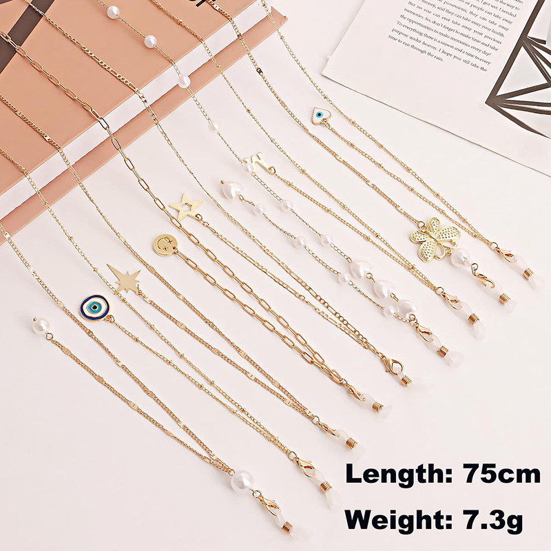Divat Szemüvegek Lánc Kreatív Gyöngyös Maszk Zsinór Napszemüveg Szíj Tartó Nyakzsinór akasztó a nyakon Szemüveg Kiegészítők Ékszer Ajándék