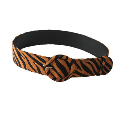 Velúr négyzet alakú csatos derékpánt női zebra mintás derékpánt tűcsatos öv Cummerbund női fűző öv széldzsekihez