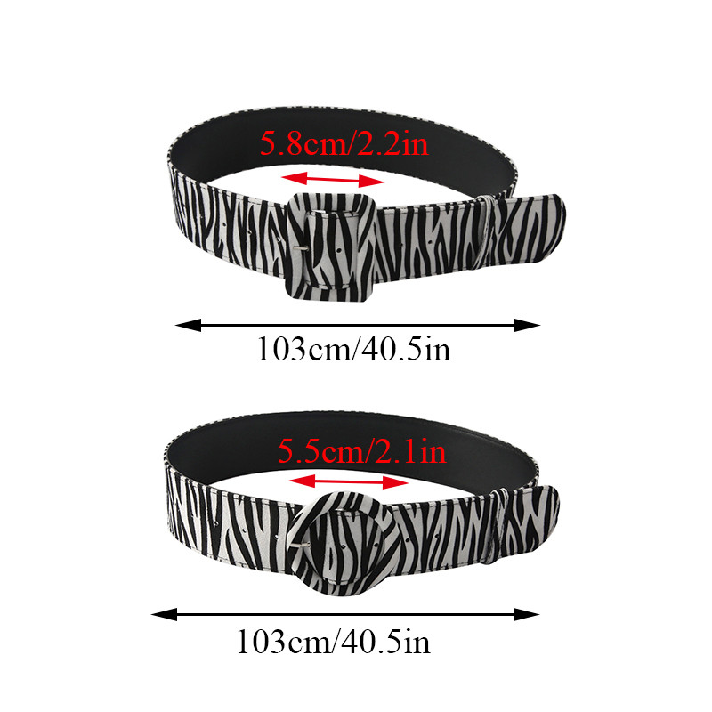 Velúr négyzet alakú csatos derékpánt női zebra mintás derékpánt tűcsatos öv Cummerbund női fűző öv széldzsekihez