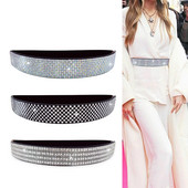 Fényes strasszból készült elasztikus fűzőöv, női derék, nagy, plusz méretű sztreccs Cummerbunds női dizájner övek kiváló minőségben