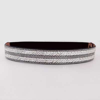 Fényes strasszból készült elasztikus fűzőöv, női derék, nagy, plusz méretű sztreccs Cummerbunds női dizájner övek kiváló minőségben