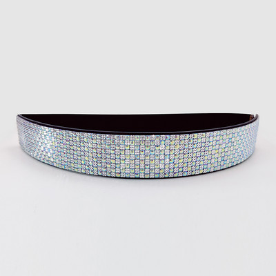 Fényes strasszból készült elasztikus fűzőöv, női derék, nagy, plusz méretű sztreccs Cummerbunds női dizájner övek kiváló minőségben