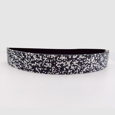 Fényes strasszból készült elasztikus fűzőöv, női derék, nagy, plusz méretű sztreccs Cummerbunds női dizájner övek kiváló minőségben