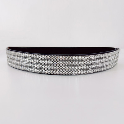 Fényes strasszból készült elasztikus fűzőöv, női derék, nagy, plusz méretű sztreccs Cummerbunds női dizájner övek kiváló minőségben