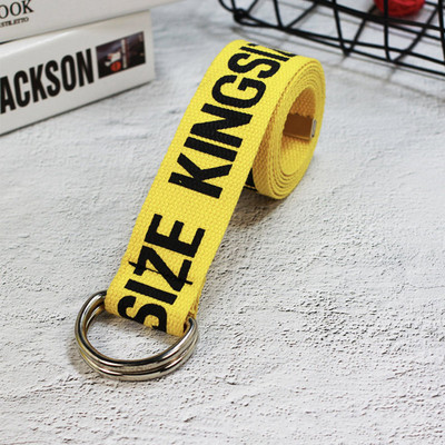 Esztétikus öv nylon vászon övek női férfiak sárga piros ceinture női divat fehér lányok fiúk aranyos harajuku kiegészítők