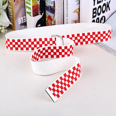 Esztétikus öv nylon vászon övek női férfiak sárga piros ceinture női divat fehér lányok fiúk aranyos harajuku kiegészítők