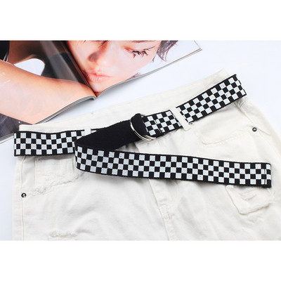 Esztétikus öv nylon vászon övek női férfiak sárga piros ceinture női divat fehér lányok fiúk aranyos harajuku kiegészítők