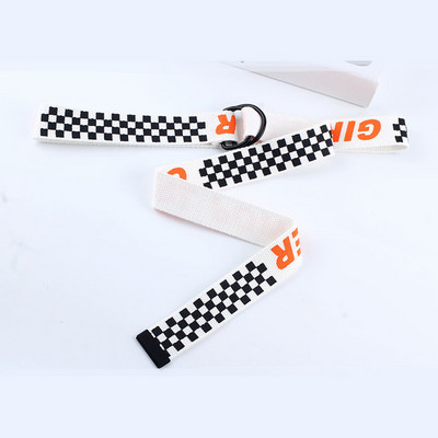 Esztétikus öv nylon vászon övek női férfiak sárga piros ceinture női divat fehér lányok fiúk aranyos harajuku kiegészítők