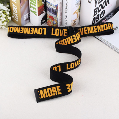 Esztétikus öv nylon vászon övek női férfiak sárga piros ceinture női divat fehér lányok fiúk aranyos harajuku kiegészítők