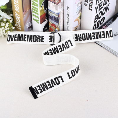 Esztétikus öv nylon vászon övek női férfiak sárga piros ceinture női divat fehér lányok fiúk aranyos harajuku kiegészítők