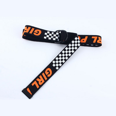 Esztétikus öv nylon vászon övek női férfiak sárga piros ceinture női divat fehér lányok fiúk aranyos harajuku kiegészítők