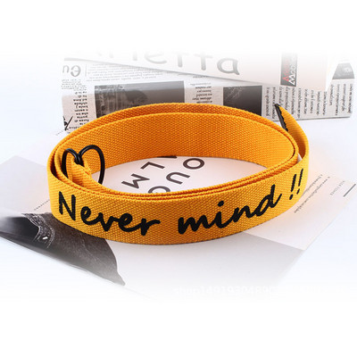 Esztétikus öv nylon vászon övek női férfiak sárga piros ceinture női divat fehér lányok fiúk aranyos harajuku kiegészítők