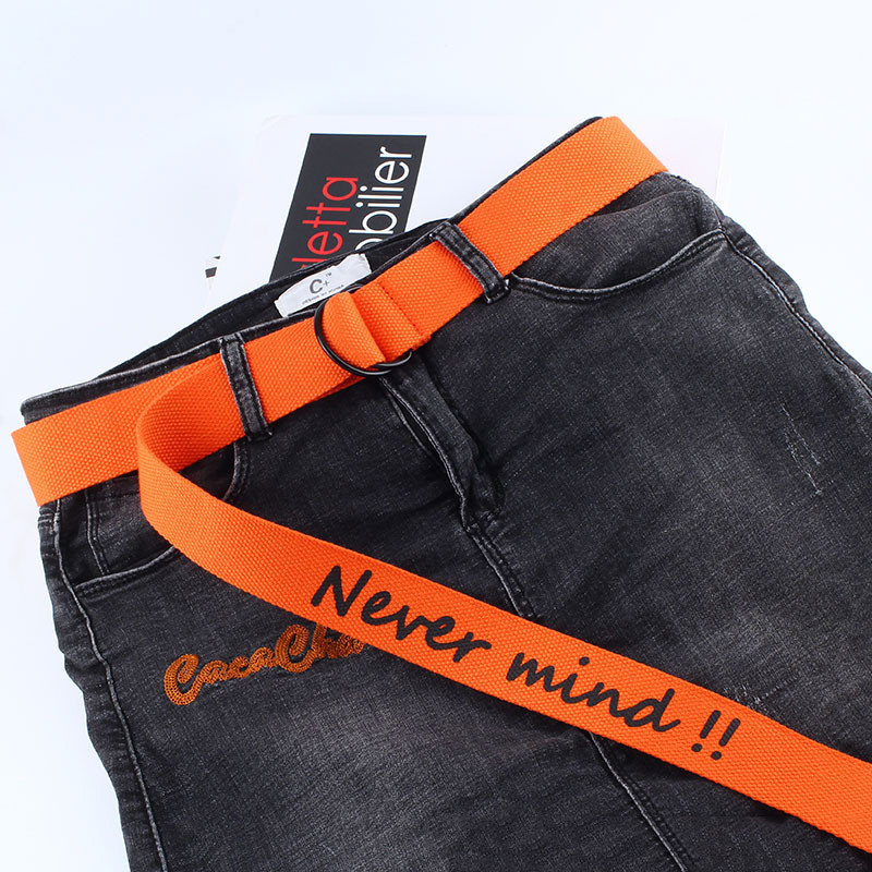 Esztétikus öv nylon vászon övek női férfiak sárga piros ceinture női divat fehér lányok fiúk aranyos harajuku kiegészítők