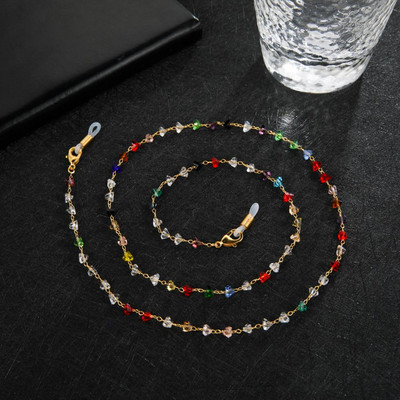 Skyrim háromszög kristálygyöngyök gyöngyökkel díszített napszemüvegek láncok női szemüvegek láncok zsinórok nyakpánt kötél szemüvegzsinór szemüvegekhez