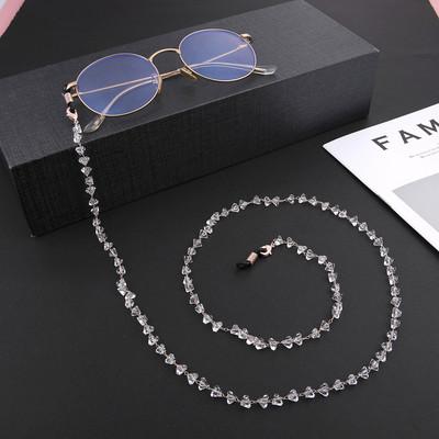 Skyrim háromszög kristálygyöngyök gyöngyökkel díszített napszemüvegek láncok női szemüvegek láncok zsinórok nyakpánt kötél szemüvegzsinór szemüvegekhez