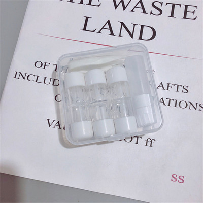 4 PC RGP kétvégű, többcsomagos kontaktlencse tok Egyszínű szépség lencse tok kontaktlencse tároló doboz ajándékba